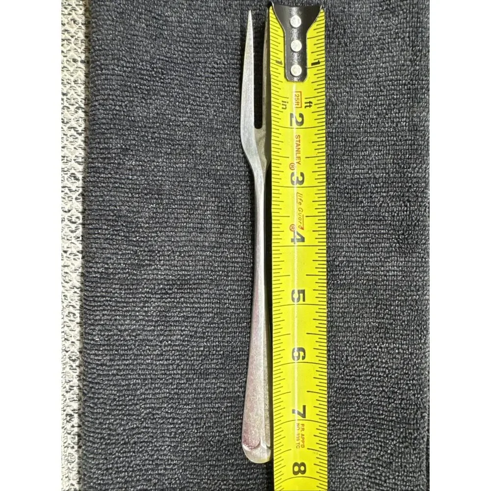 Vintage Sipelia 7.5” Carving Fork Flatware Stainless Nickel Sheffield England